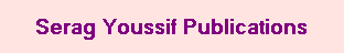 Serag Youssif Publications